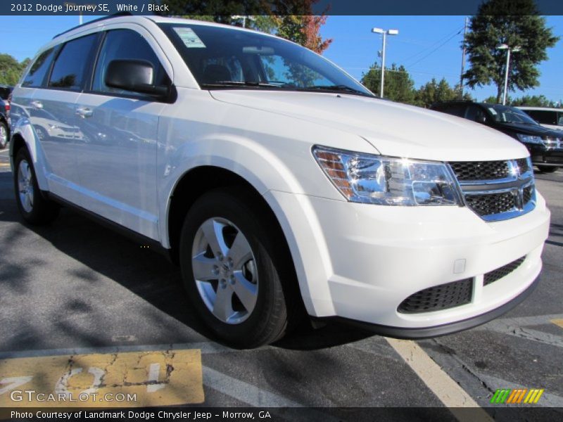 White / Black 2012 Dodge Journey SE