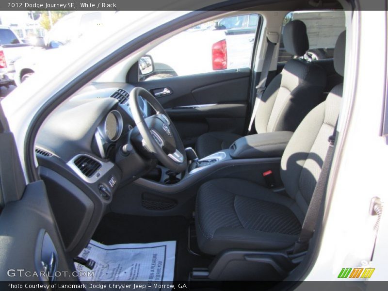 White / Black 2012 Dodge Journey SE