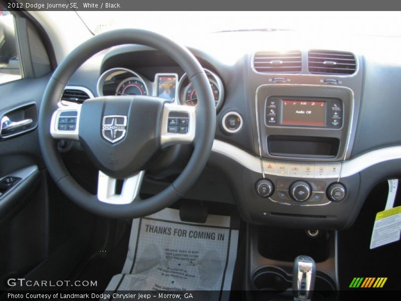 White / Black 2012 Dodge Journey SE