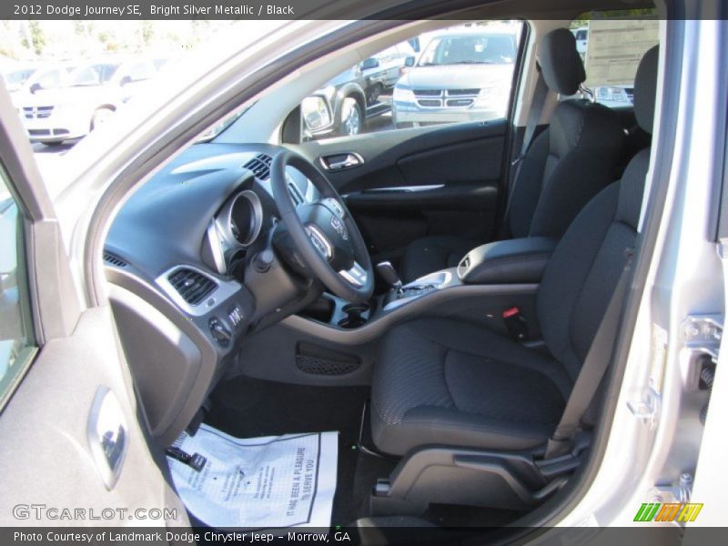 Bright Silver Metallic / Black 2012 Dodge Journey SE