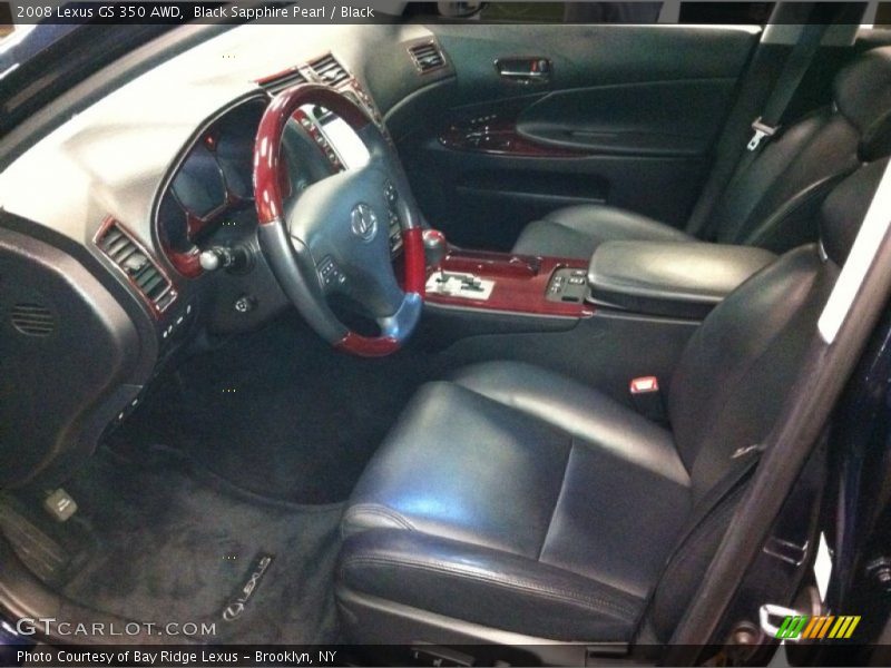 Black Sapphire Pearl / Black 2008 Lexus GS 350 AWD