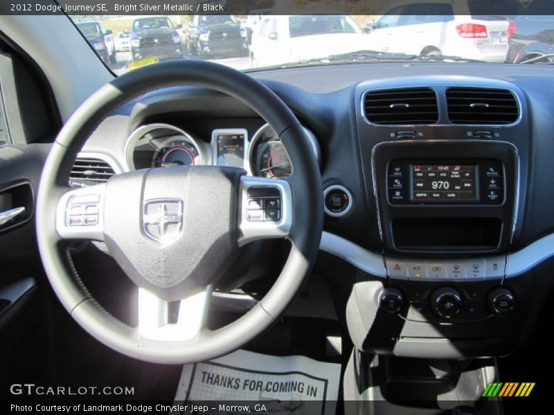 Bright Silver Metallic / Black 2012 Dodge Journey SE