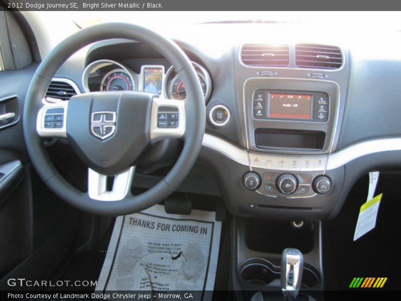 Bright Silver Metallic / Black 2012 Dodge Journey SE