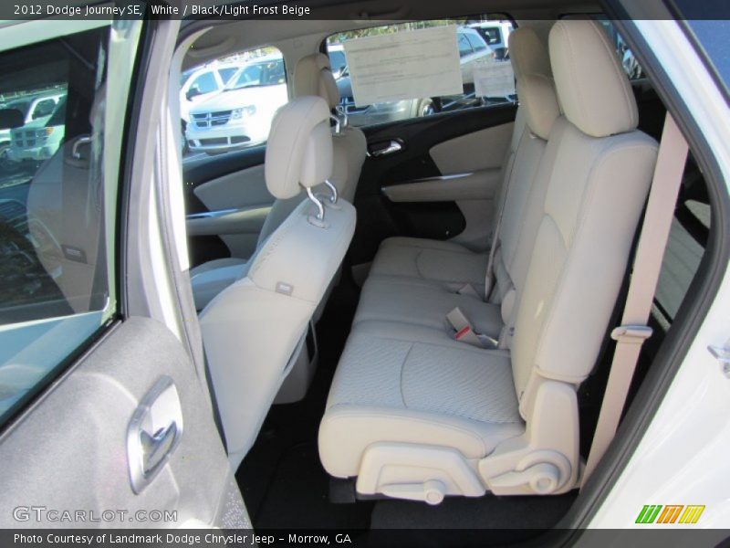 White / Black/Light Frost Beige 2012 Dodge Journey SE