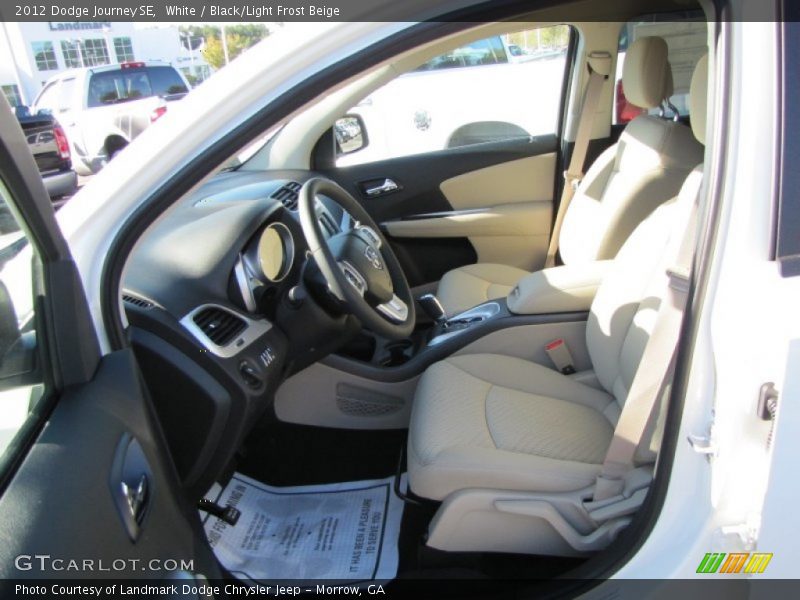 White / Black/Light Frost Beige 2012 Dodge Journey SE