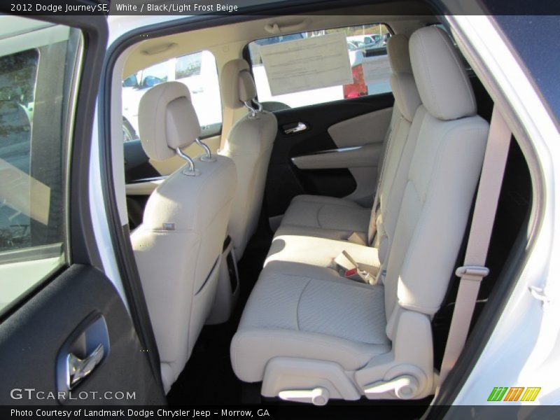 White / Black/Light Frost Beige 2012 Dodge Journey SE