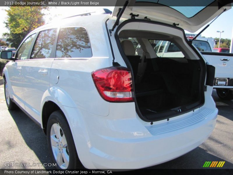 White / Black/Light Frost Beige 2012 Dodge Journey SE