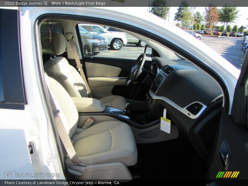 White / Black/Light Frost Beige 2012 Dodge Journey SE