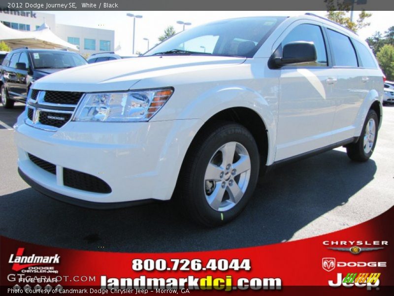 White / Black 2012 Dodge Journey SE