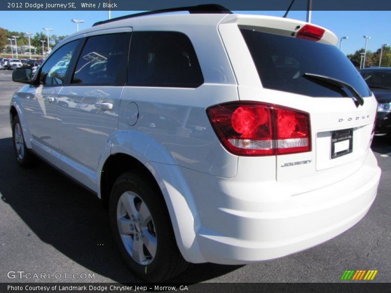 White / Black 2012 Dodge Journey SE