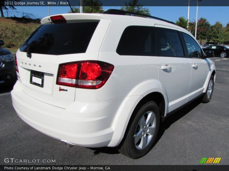 White / Black 2012 Dodge Journey SE