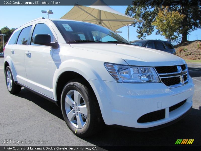White / Black 2012 Dodge Journey SE
