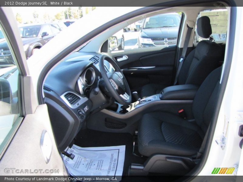 White / Black 2012 Dodge Journey SE