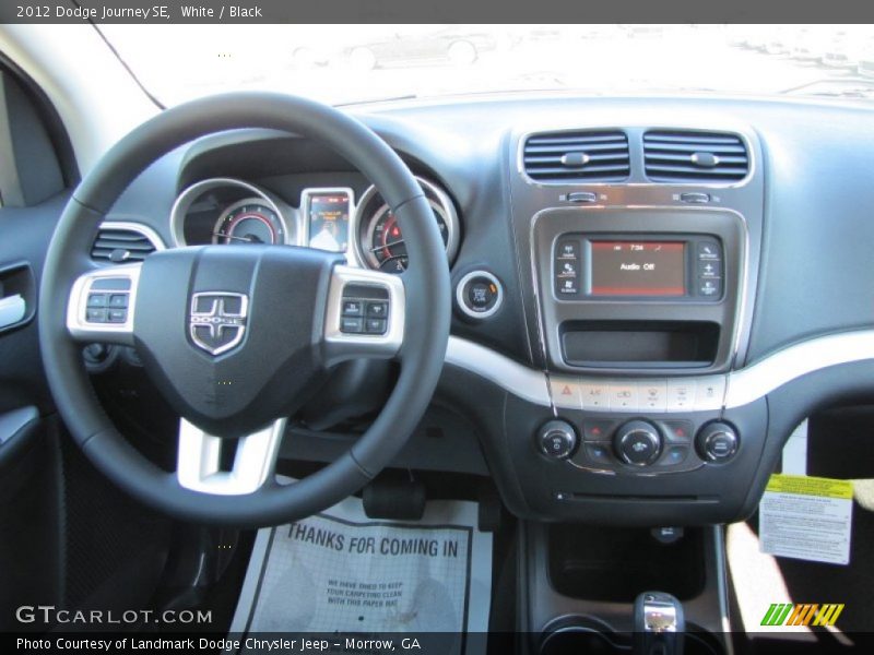 White / Black 2012 Dodge Journey SE