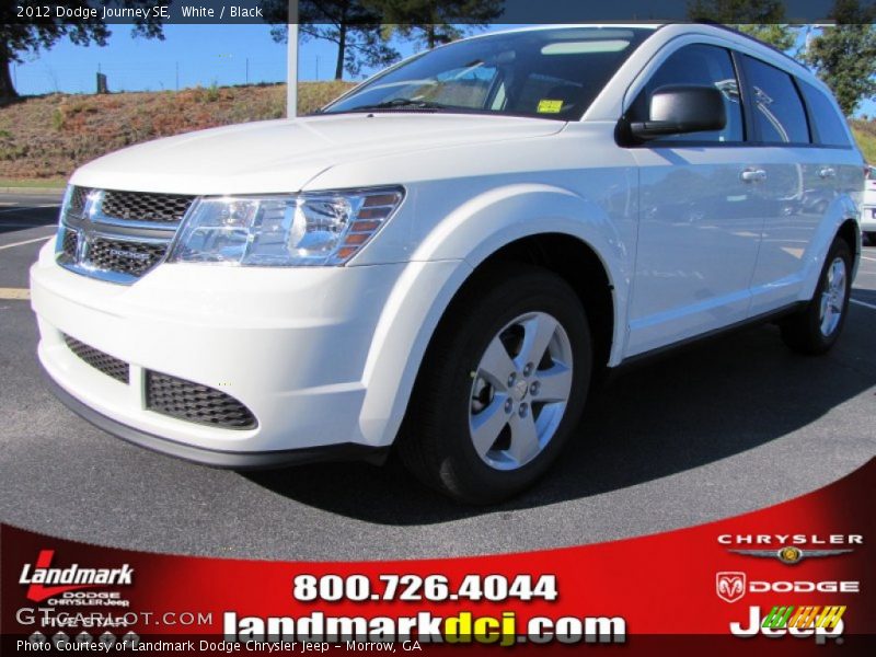 White / Black 2012 Dodge Journey SE