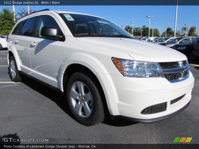 White / Black 2012 Dodge Journey SE