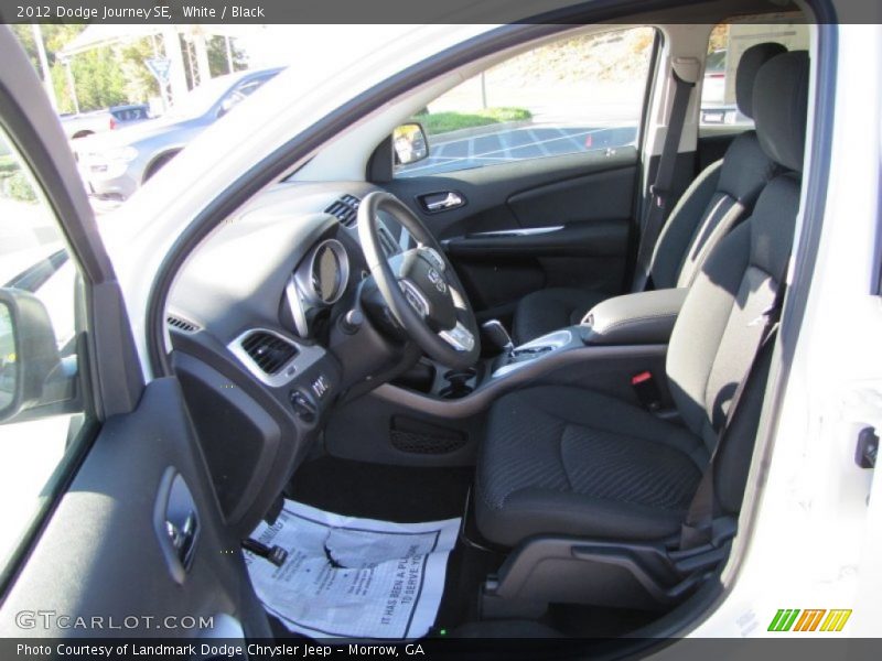 White / Black 2012 Dodge Journey SE
