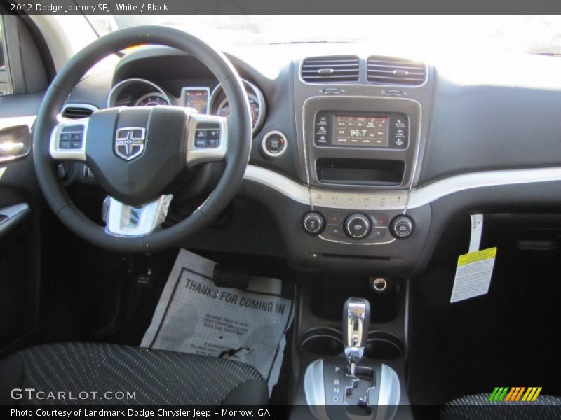 White / Black 2012 Dodge Journey SE