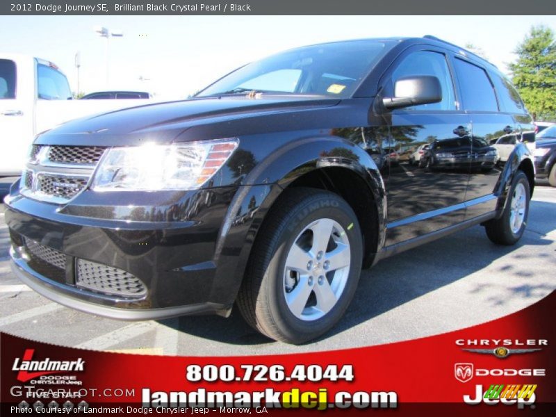 Brilliant Black Crystal Pearl / Black 2012 Dodge Journey SE