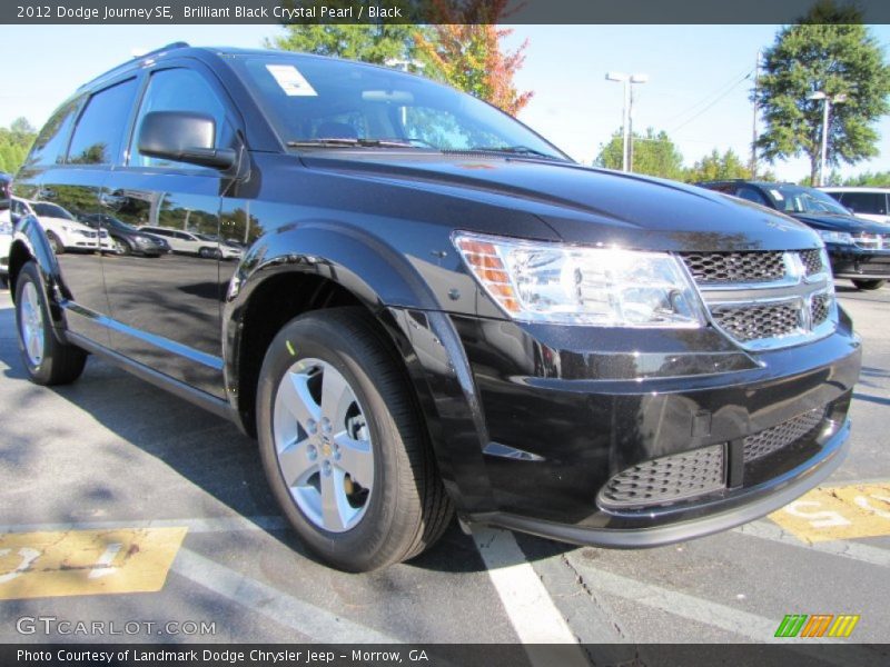 Brilliant Black Crystal Pearl / Black 2012 Dodge Journey SE