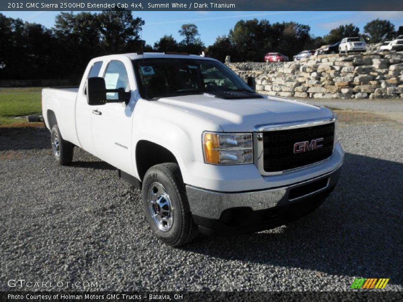 Summit White / Dark Titanium 2012 GMC Sierra 2500HD Extended Cab 4x4