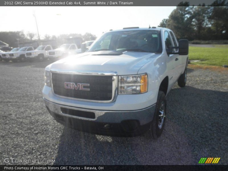 Summit White / Dark Titanium 2012 GMC Sierra 2500HD Extended Cab 4x4