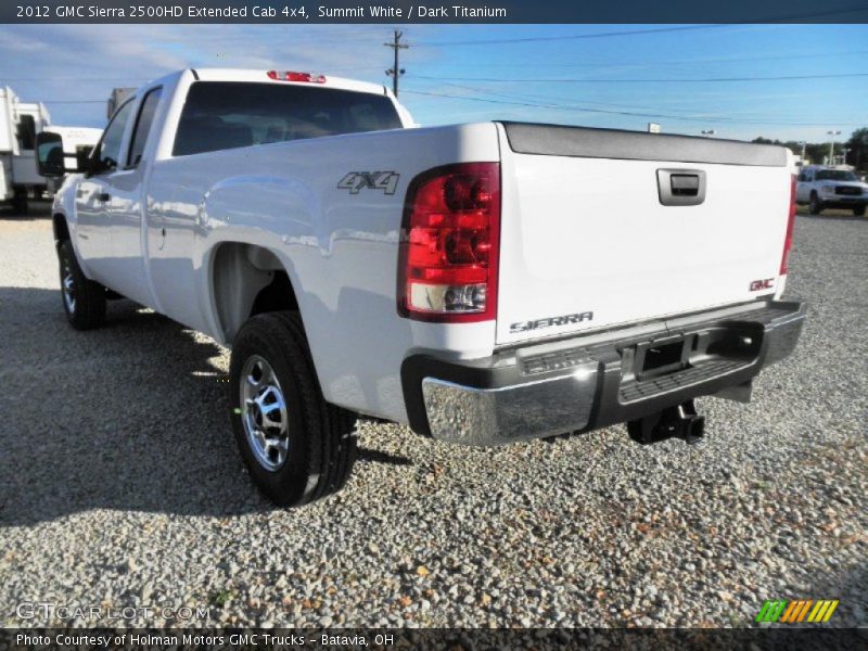 Summit White / Dark Titanium 2012 GMC Sierra 2500HD Extended Cab 4x4