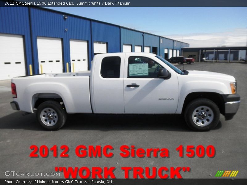 Summit White / Dark Titanium 2012 GMC Sierra 1500 Extended Cab