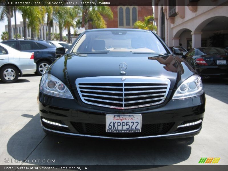 Black / Cashmere/Savanna 2010 Mercedes-Benz S 550 Sedan