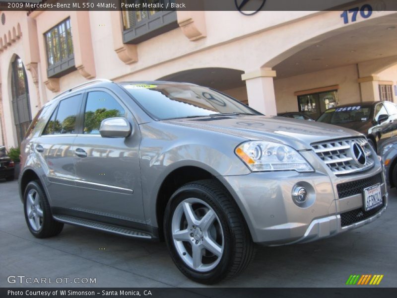 Pewter Metallic / Black 2009 Mercedes-Benz ML 550 4Matic