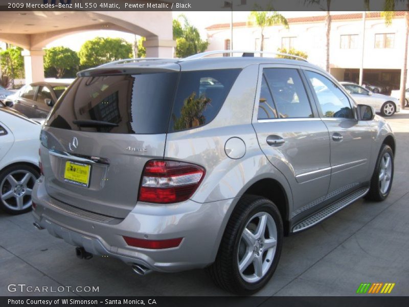 Pewter Metallic / Black 2009 Mercedes-Benz ML 550 4Matic