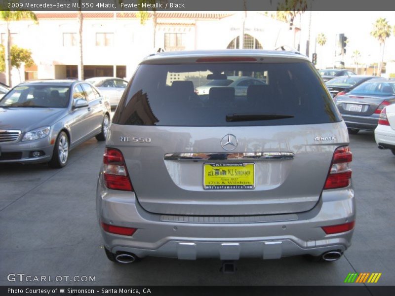 Pewter Metallic / Black 2009 Mercedes-Benz ML 550 4Matic