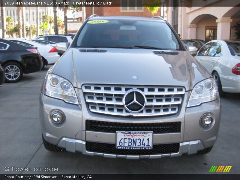 Pewter Metallic / Black 2009 Mercedes-Benz ML 550 4Matic