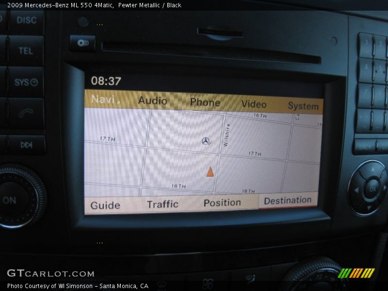 Pewter Metallic / Black 2009 Mercedes-Benz ML 550 4Matic