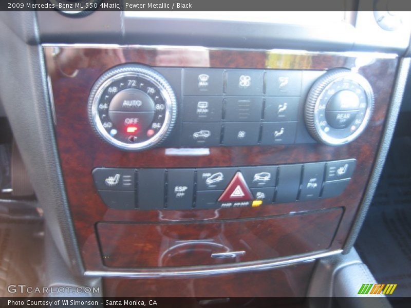 Pewter Metallic / Black 2009 Mercedes-Benz ML 550 4Matic