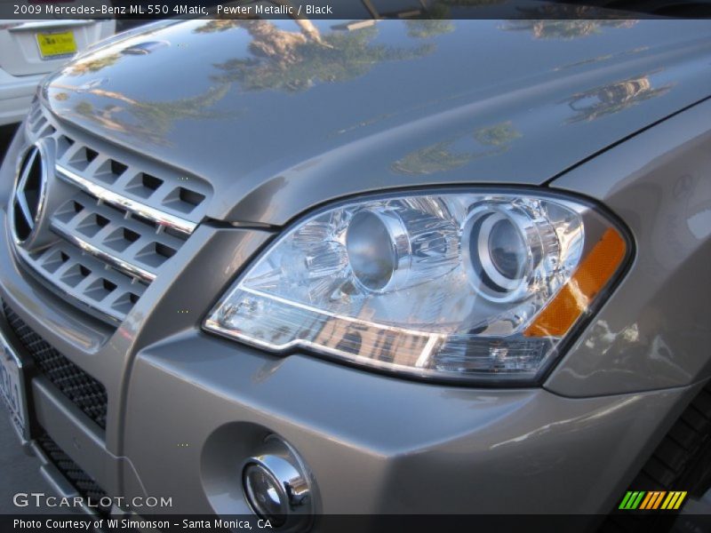 Pewter Metallic / Black 2009 Mercedes-Benz ML 550 4Matic