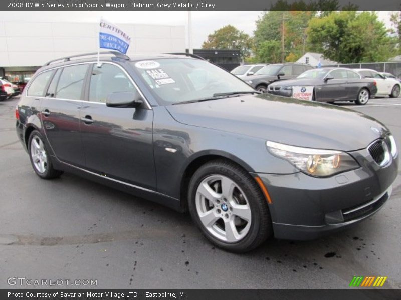 Platinum Grey Metallic / Grey 2008 BMW 5 Series 535xi Sports Wagon