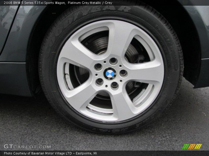 Platinum Grey Metallic / Grey 2008 BMW 5 Series 535xi Sports Wagon