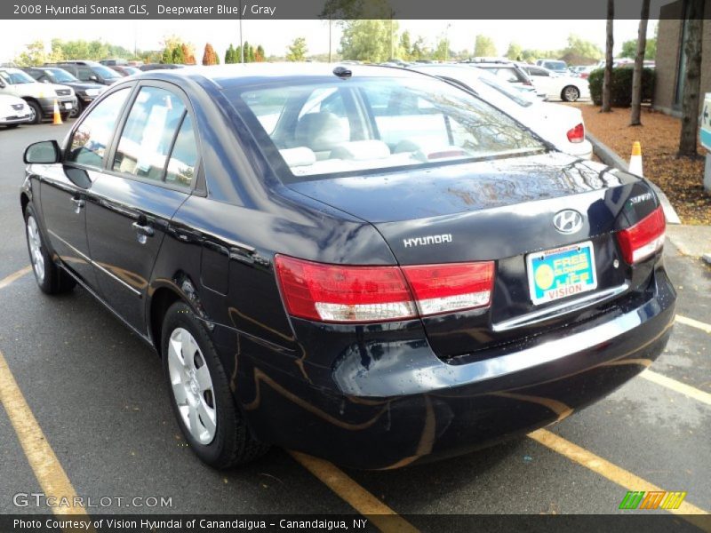 Deepwater Blue / Gray 2008 Hyundai Sonata GLS