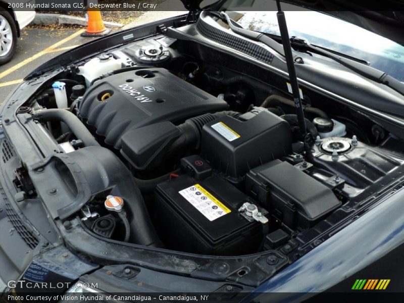 Deepwater Blue / Gray 2008 Hyundai Sonata GLS