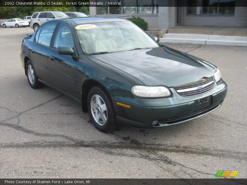 Forest Green Metallic / Neutral 2002 Chevrolet Malibu LS Sedan