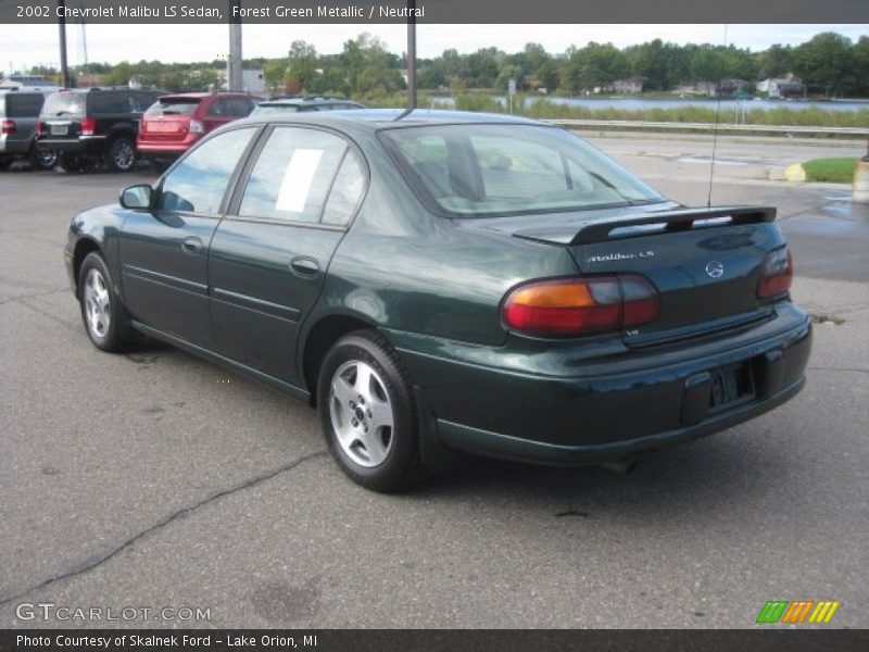 Forest Green Metallic / Neutral 2002 Chevrolet Malibu LS Sedan