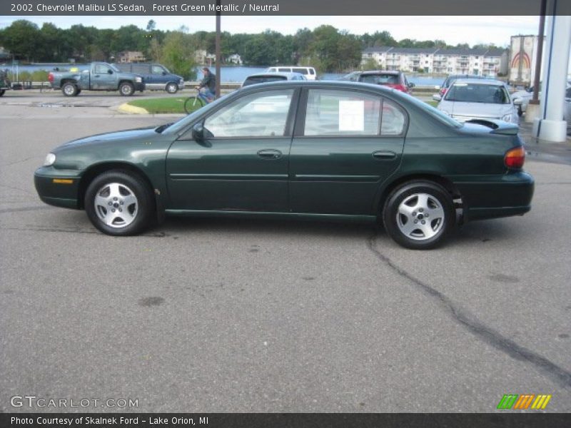 Forest Green Metallic / Neutral 2002 Chevrolet Malibu LS Sedan