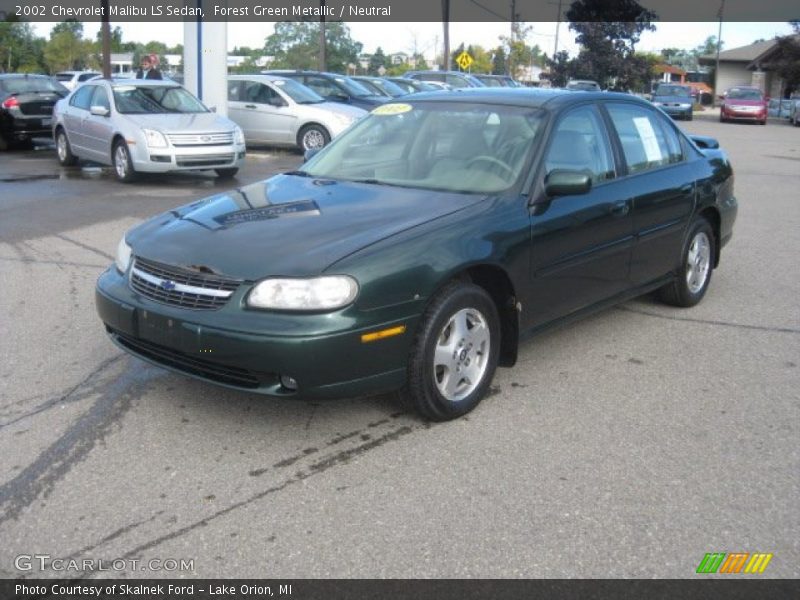Forest Green Metallic / Neutral 2002 Chevrolet Malibu LS Sedan