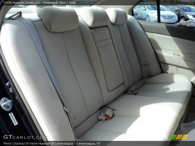 Deepwater Blue / Gray 2008 Hyundai Sonata GLS