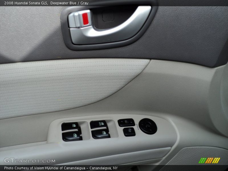 Deepwater Blue / Gray 2008 Hyundai Sonata GLS