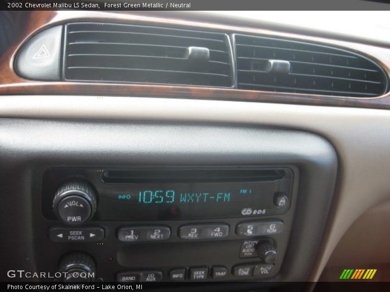 Forest Green Metallic / Neutral 2002 Chevrolet Malibu LS Sedan
