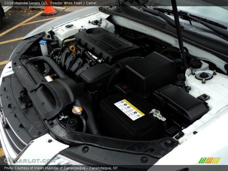 Powder White Pearl / Camel 2009 Hyundai Sonata GLS