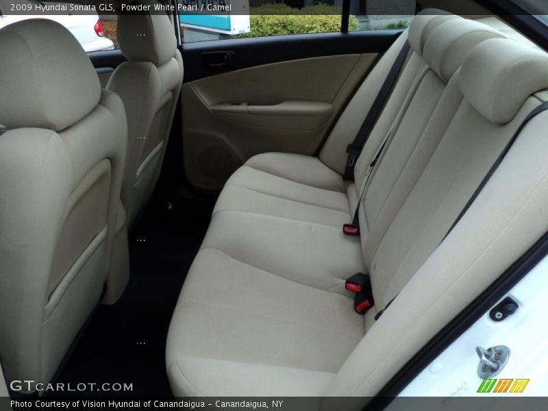 Powder White Pearl / Camel 2009 Hyundai Sonata GLS