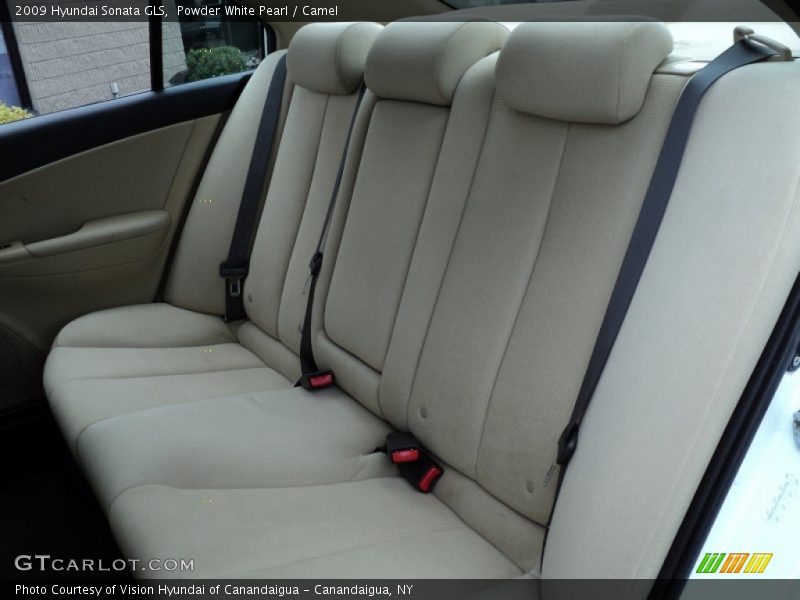 Powder White Pearl / Camel 2009 Hyundai Sonata GLS
